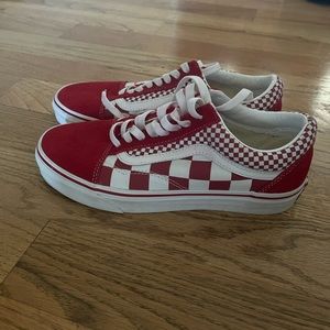 Red vans size 9 womens